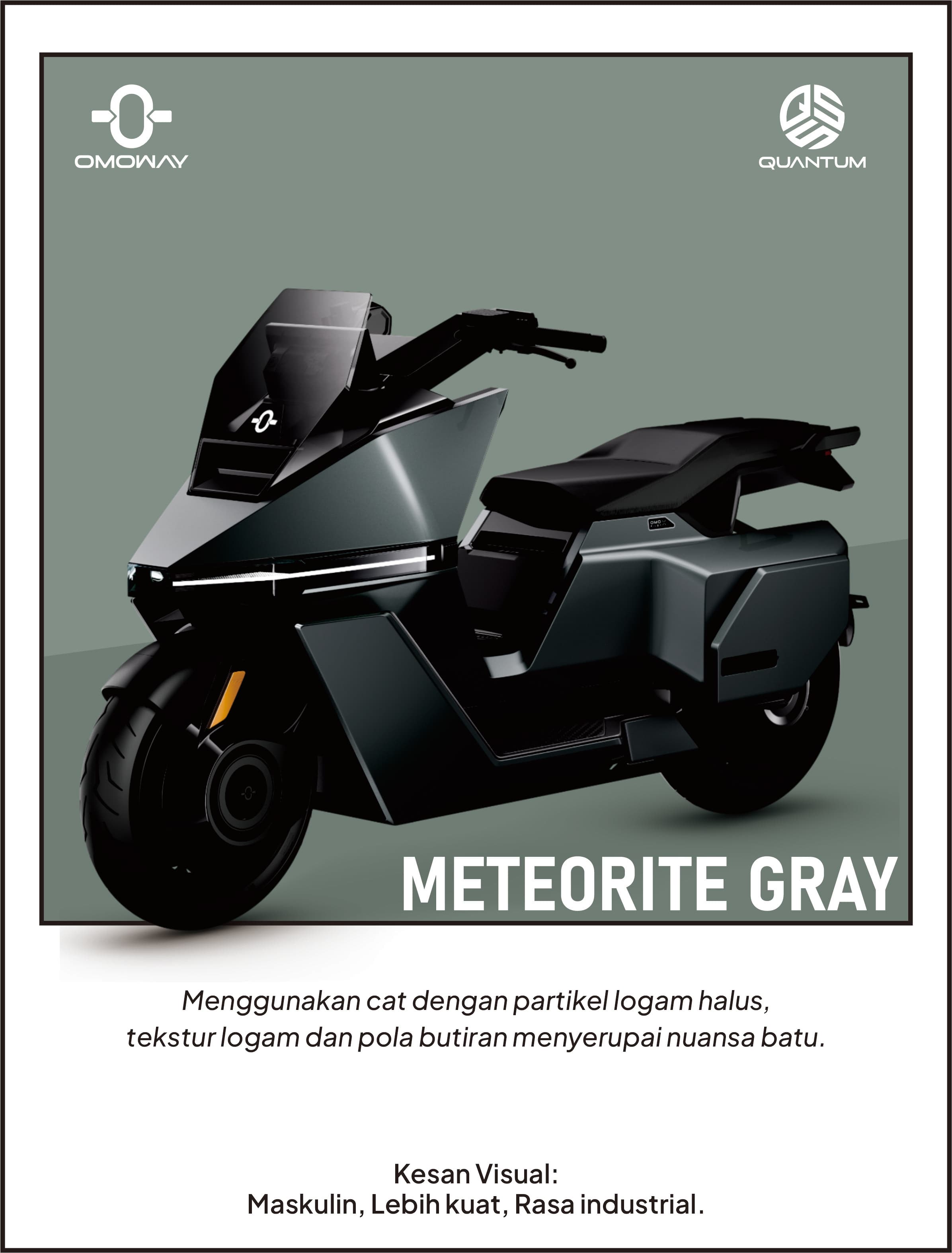 OMO X warna Meteorite Gray